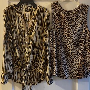 Chico’s women’s Leopard Print Women's Tops Set